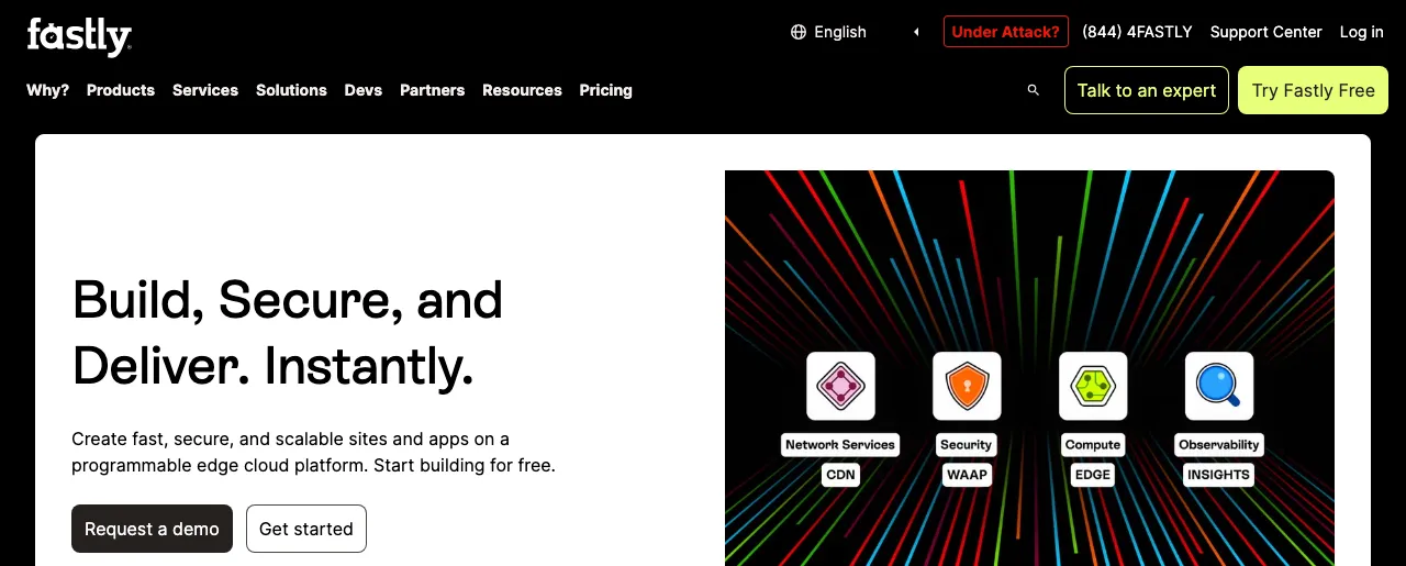 Fastly homepage