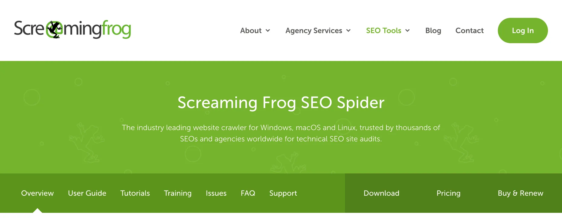 The Screaming Frog SEO Spider, a desktop website crawler for Windows, macOS and Linux that reports the HTTP status code of every link it crawls.