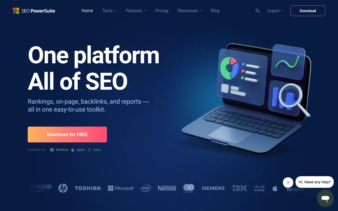 SEO PowerSuite homepage