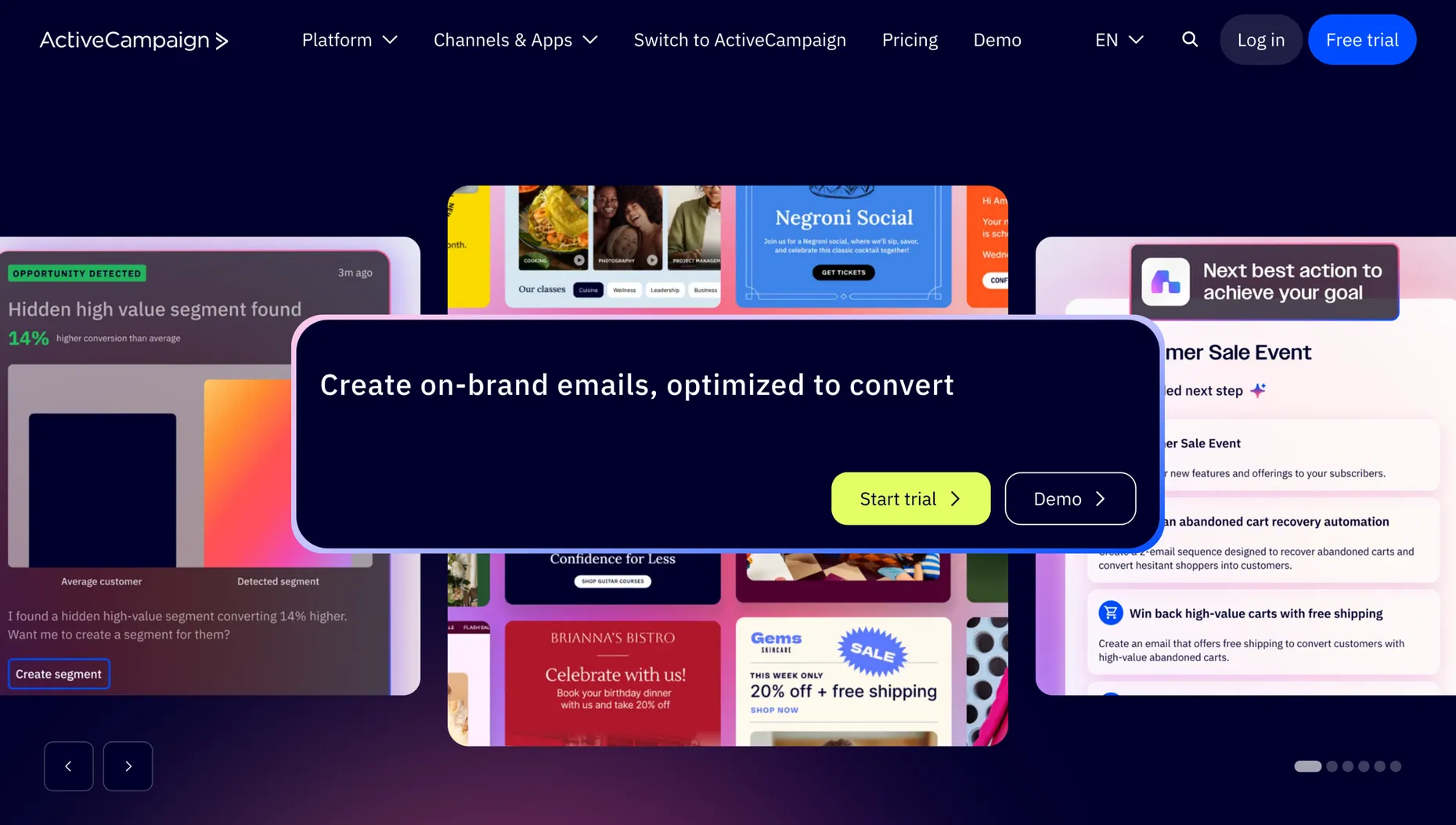 ActiveCampaign, the best email marketing tool for advanced automation, no free plan
