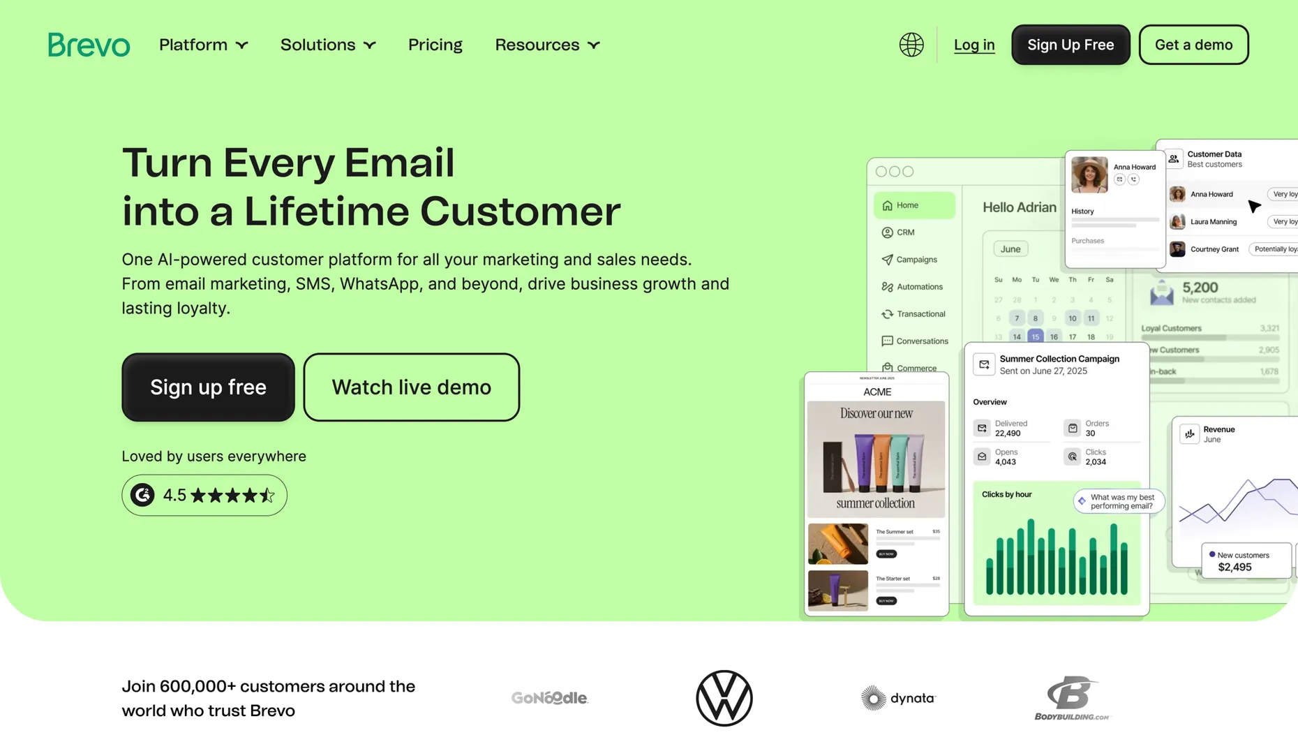 Brevo, the best all-in-one value email marketing tool for small business, free plan of 300 emails a day