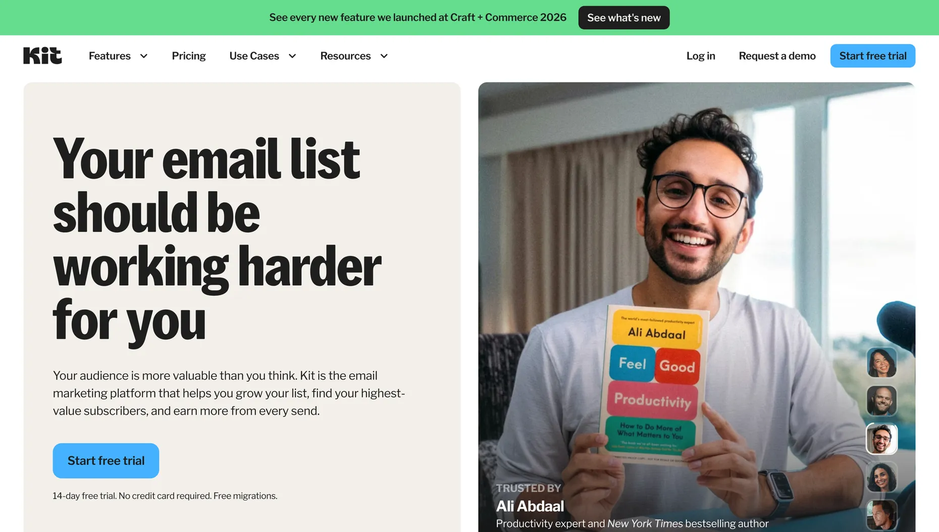 Kit, formerly ConvertKit, the best email marketing tool for creators, free up to 10,000 subscribers