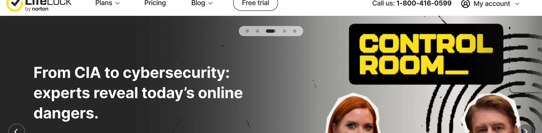 LifeLock by Norton homepage with Best Protection, Family, All in One and All plans cards