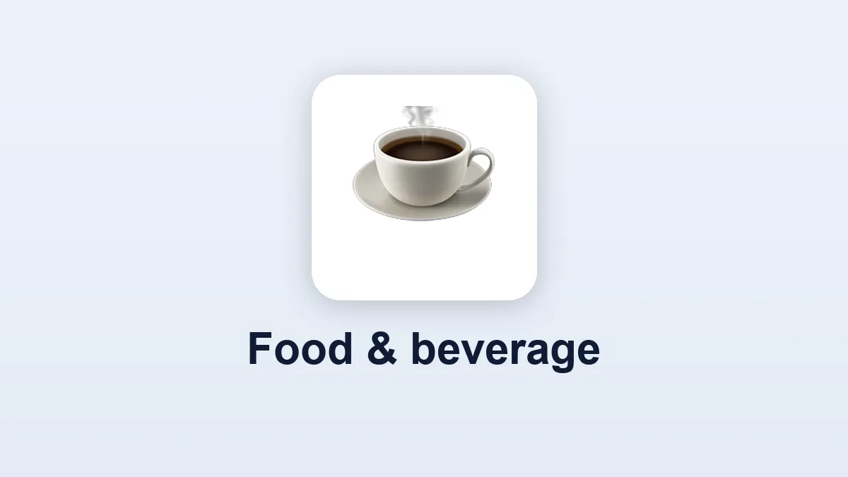 Food & beverage category