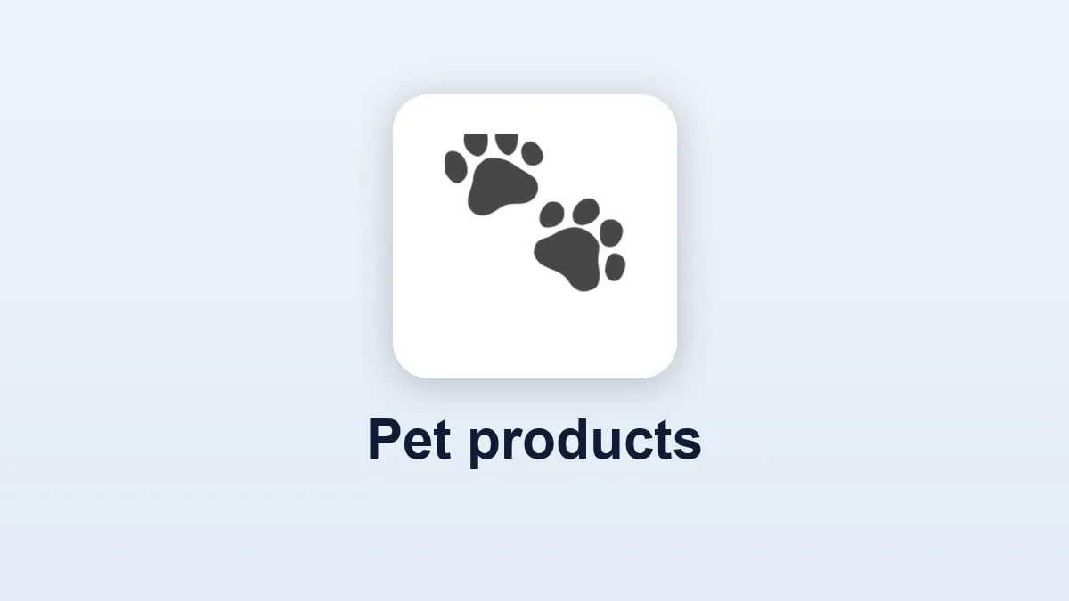 Pet products category