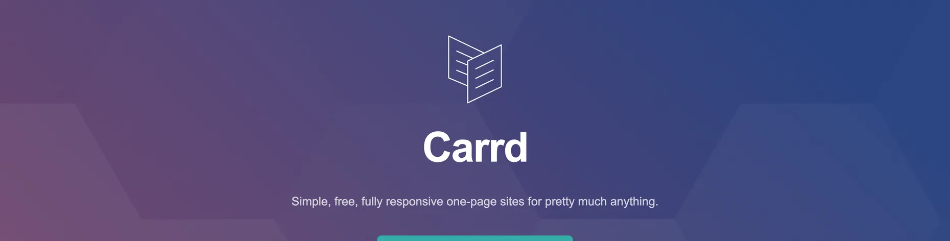Carrd homepage: Simple, free, fully responsive one-page sites for pretty much anything