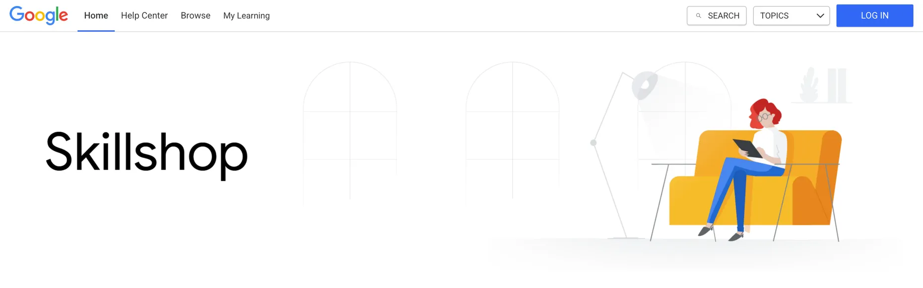 Google Skillshop free training catalogue, one of the free places to learn digital marketing
